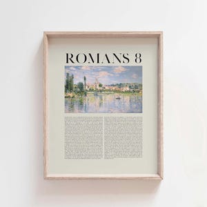 Romans 8 Bible Verse Print: Christian Scripture, Landscape Art (Digital Download)