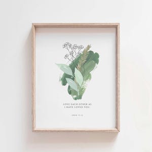 John 15:12 Bible Verse Wall Art, Christian Printable, Love One Another Scripture Decor, Minimalist Faith Print, Jesus Quote Art