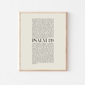 Psalm 139 I am fearfully and wonderfully made in the image of God modern minimalist scripture bible verse wall art christian home wall decor