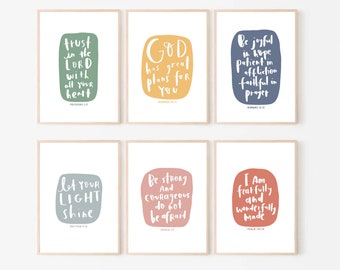 Kids Bible Verse, Christian Educational Wall Art, Sunday School Classroom Decoration, Christian Homeschooling Poster, Christian Nursery Wall