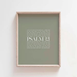 Psalm 121 I lift up my eyes to the mountains, the maker of heaven, bible verse printable, scripture wall art, christian home decor wall art