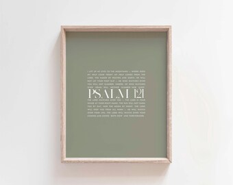 Psalm 121 Scripture Print: Minimalist Christian Wall Art (Digital Download)