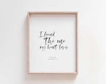 Song of Solomon Scripture Print, Christian Wedding Gift (Digital Download)
