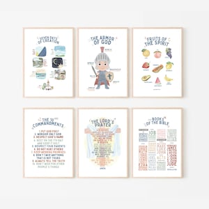 Books of the bible 10 Ten commandments church sunday school decor, christian education printable, Kids scripture poster, christian preschool