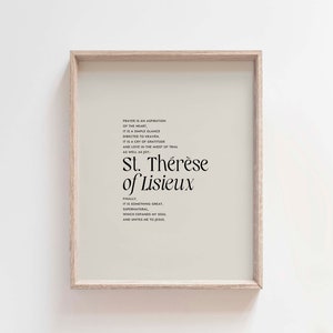 St. Thérèse of Lisieux Quote Print: Catholic Faith Decor (Digital Download)