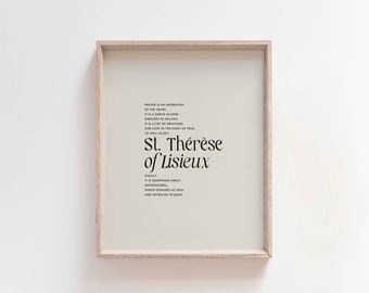 St. Thérèse of Lisieux Quote Print: Catholic Faith Decor (Digital Download)