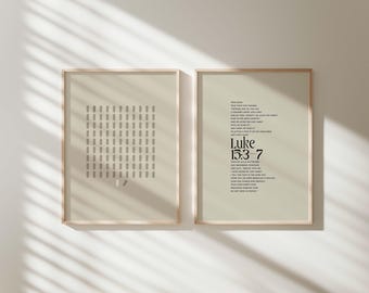 Set of 2 Luke 15:3 Jesus Leaves The 99 Sheep, Parable of The Lost Sheep, Good Shepherd, Bible Sketches, Jesus Art, Jesus Ninety Nine
