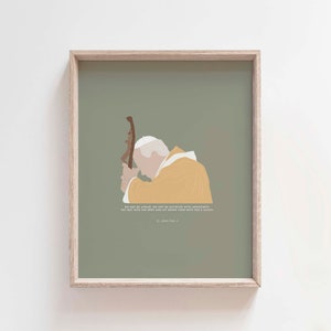 St John Paul II Quote Art: Catholic Illustration (Digital Download)