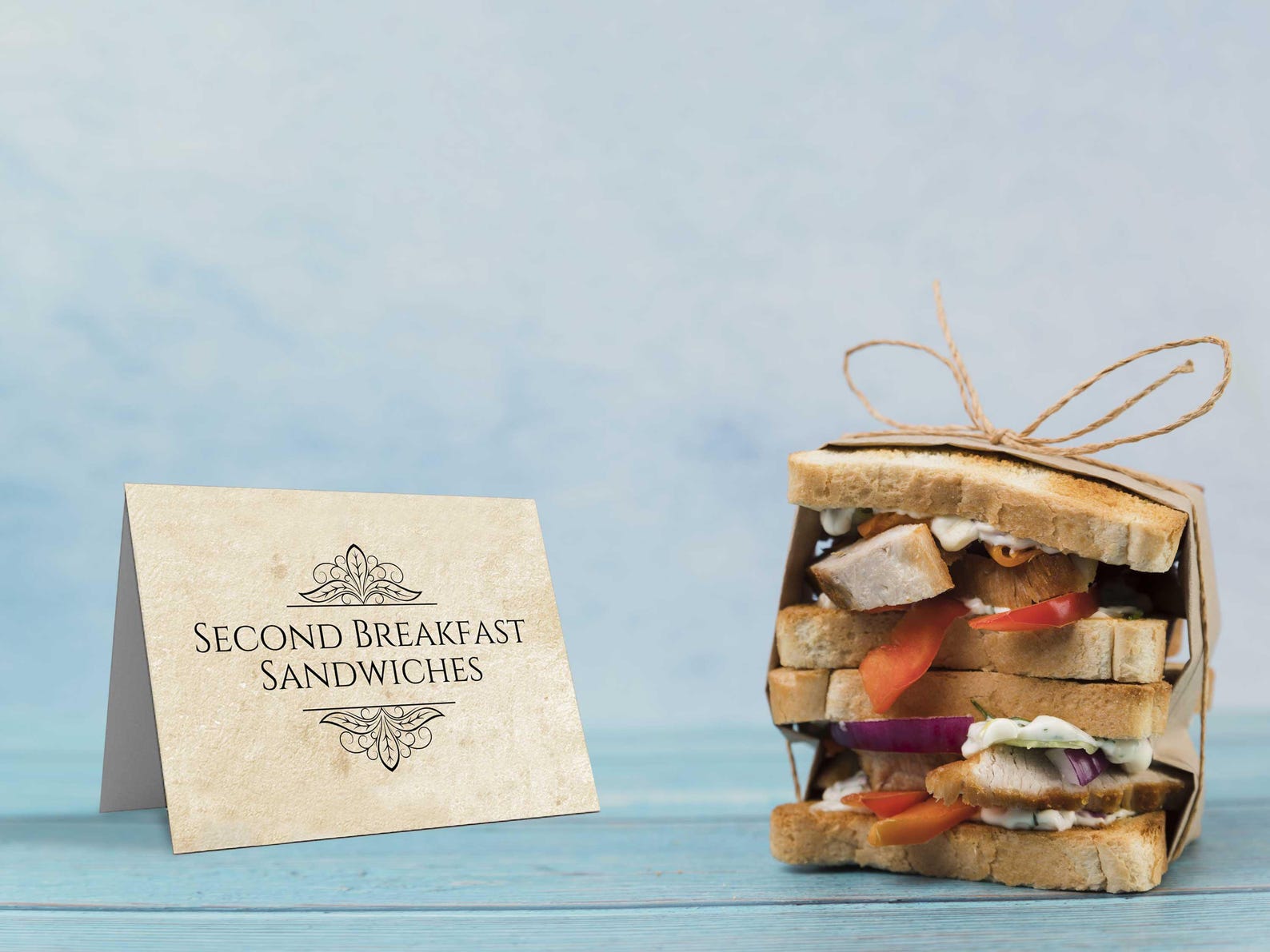 Fantasy Food Tent Card, Hobbit Party Decorations, Editable Canva ...