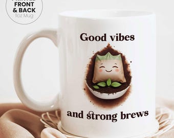 Good Vibes Coffee Mug: Inspirational Gift for Yoga & Meditation Lovers