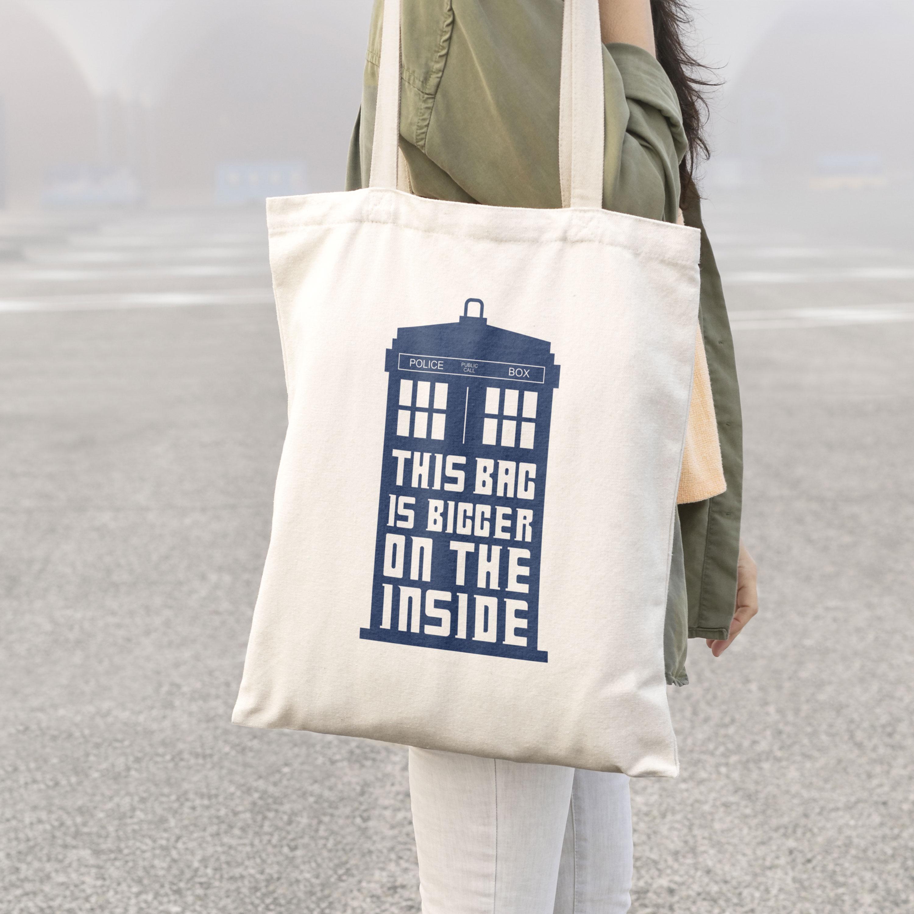 Dr Who Tote Bag - Reusable Grocery Bag With 3D Print, Waterproof Canvas, 39x34cm, Doctor Who Fan Merch Gift - View #3