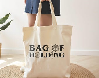 DnD Tote Bag, Dungeons and Dragons RPG Shopper Bag, DM Gift
