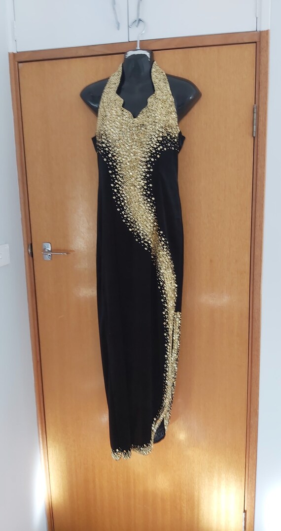 green emerald velvet dress Primavera Couture 4319 Size 10,14 Black Gold Beaded Sequin Prom Dress –  Glass Slipper Formals