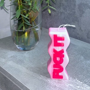 FuckIt Candle Pillar candle, Personalised candle, Funny Gift, Funny candle, Candle gift, Fuckit, Swear word candle, Rude candle Bild 4