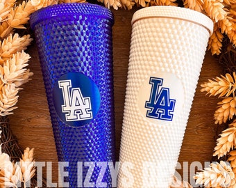 LA Dodgers Studded Tumbler - Blue Dodgers Cup, Baseball Fan Gift