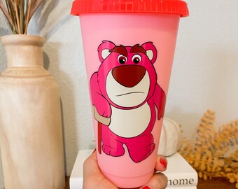 Lotso Bear Cold Cup: Toy Story Inspired, Personalized 24oz Tumbler