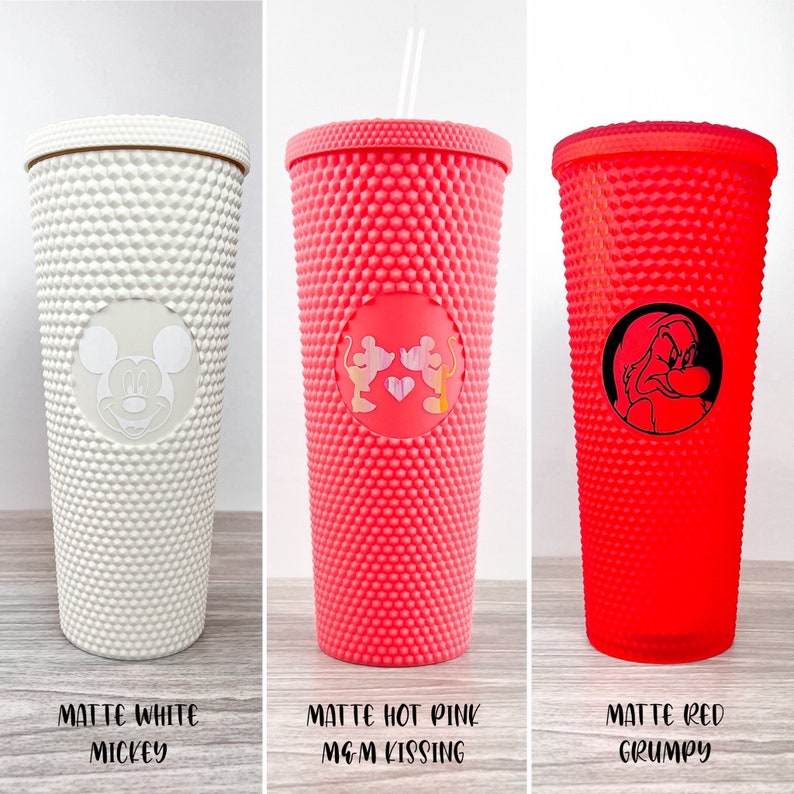 Studded Starbucks Tumblers, Starbucks Tumbler, 24 oz. Studded Tumbler, Studded Cup, Disney Cup, Starbucks Cup, Glow in the Dark, Disney Cups image 5