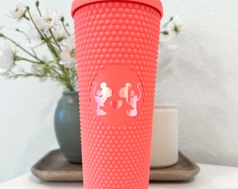 Disney Valentines Day Cup - Disney Valentines Gift - Mickey Minnie Valentines - Pink Tumbler - Hot Pink Tumbler - Valentines Gift for Her