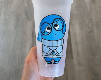 Sadness Cup - Inside Out Cup - Sadness from Inside Out Cup - Disney Tumbler - Pixar Movie Cup - Disney Custom Tumbler