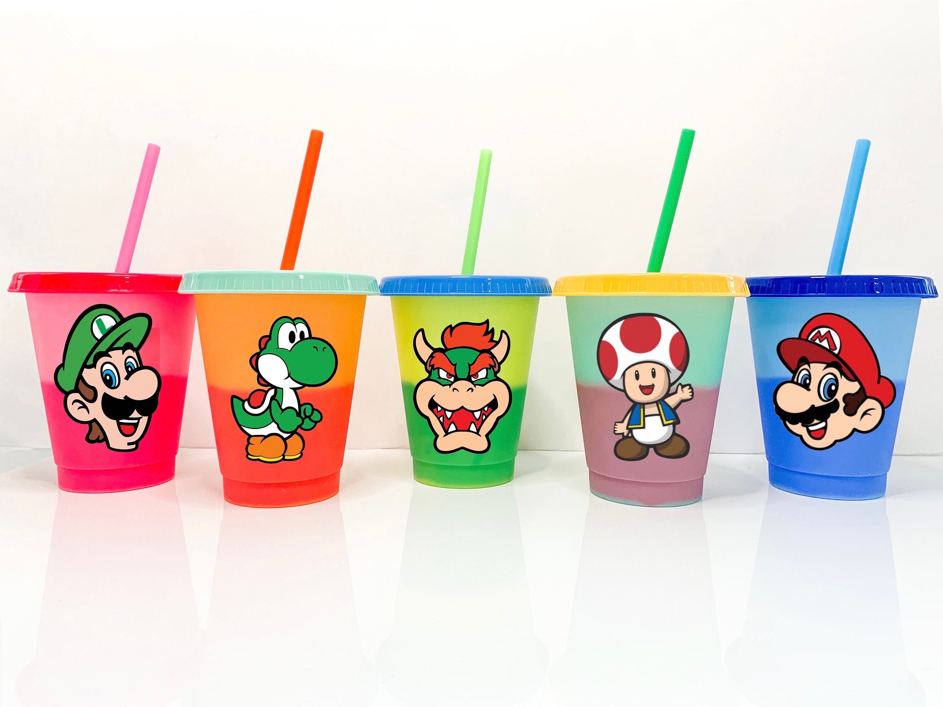 Color Changing Grande Cold Cup - Super Mario Cup - Mario Kids Cup - M…