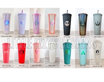 Studded Starbucks Tumblers, Starbucks Tumbler, 24 oz. Studded Tumbler, Studded Cup, Disney Cup, Starbucks Cup, Glow in the Dark, Disney Cups