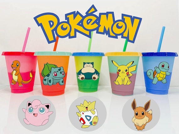 Pokemon Center Original Tumbler with Straw Set of 3 Pikachu Face 23 - Plaza Japan