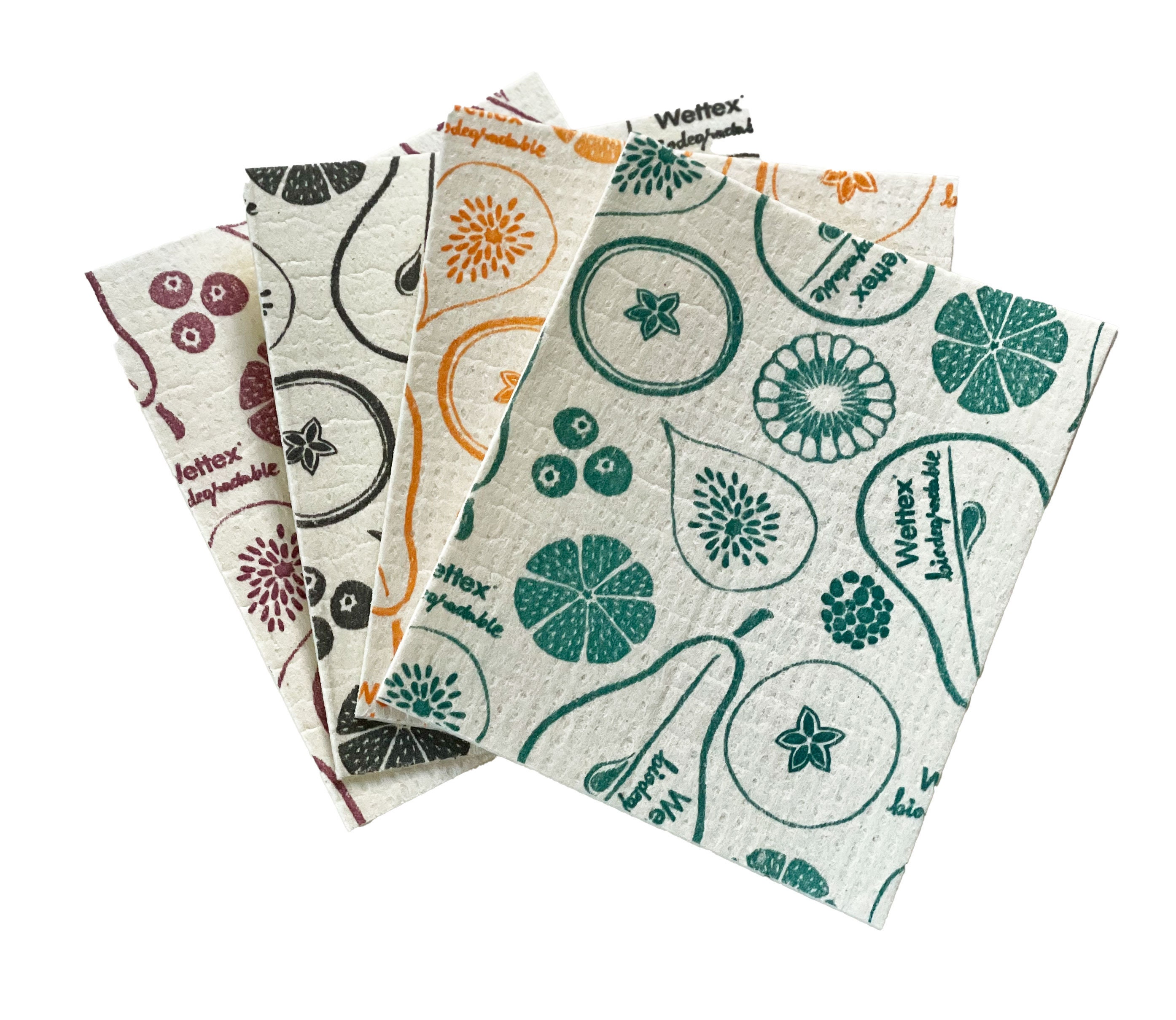Wettex - the Original Swedish Sponge Cloth (4 pack white background) ships from the USA