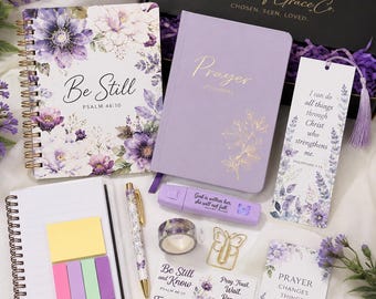 Journal Essentials Collection | Christian Journal Gift Set | Prayer Journal | Bible Study Gift | Faith Gift Box | Christian Stationery