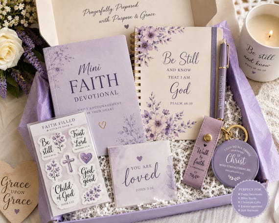 Mini Devotional Gift Set | Christian Gift Set | Devotional Gift | Scripture Journal Set | Faith Care Package | Christian Encouragement Gift