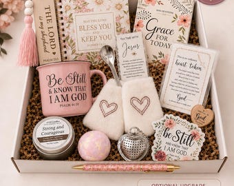 Comfort & Grace Faith-Inspired Gift Box for Her | Christian Encouragement Gift | Prayer, Comfort, Self Care Gift | Thinking of You