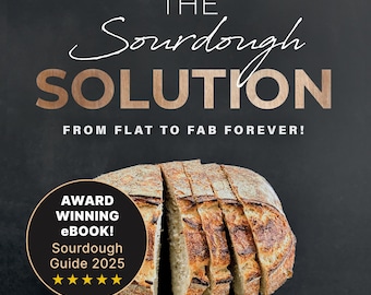 Narrensicherer Sauerteigbrot-Anfängerleitfaden & ultimatives eBook zur Fehlersuche mit Sauerteigbrot-Rezept. Brot ART PRINT druckbare Datei