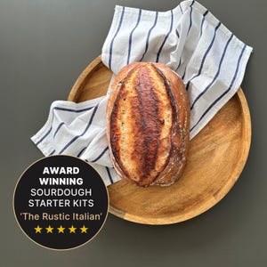 Sourdough Starter Kit Italian Style + Artisan Bread Recipe 35 y/o ORGANIC Dry Starter Gift Easy Care Instructions Super Active Natural Yeast