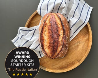 Italian Style Sourdough Starter Kit + Artisan Bread Recipe 35 y/o ORGANIC Dry Starter Gift Easy Care Instructions Super Active Natural Yeast