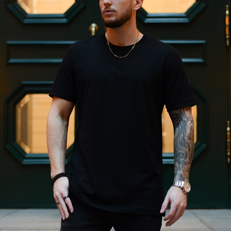 Plain front of our mens black t shirt. Good men cooking gifts street wear style shirt. Bakery gift ideas for him. Hipster tshirt or streetwear style  foodie clothing for baker. Graphic Tee for men 90s Fathers day gift idea from daughter or wife