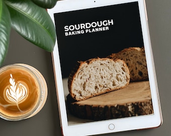 Sourdough Baking Planner! Sourdough Starter Feeding Log. Recipe Tracker. Digital PDF Instant Download. Beginners. 5 Printable Worksheets.