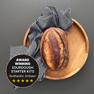 Sourdough Starter Kit Woodfire Notes + Artisan Bread Recipe ORGANIC Dry Starter Super Active! Easy Care Instructions Natural Yeast Bread Kit