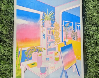 6pm Risograph Print | 11"x14"