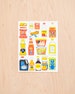 Asian Pantry Risograph Print 8.5'x11' | Sauces and Condiments of Asia 