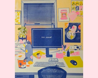 6am Club | 11"x14"~ Risograph Print