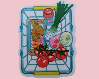 Tomato Egg Vinyl Sticker | 3.5"x3"