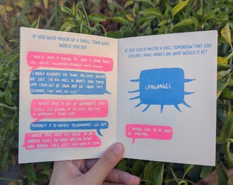 Questions to Make Friends and Break Them Risograph Zine