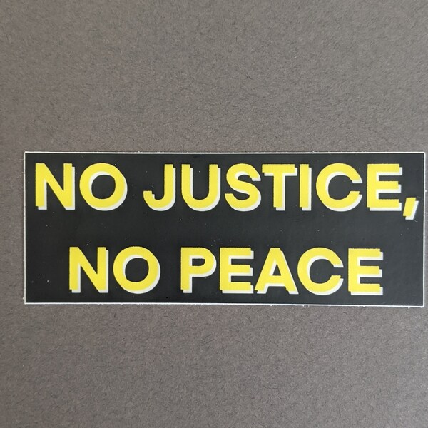 No Justice No Peace Sticker |  NJNP Waterproof Vinyl Sticker