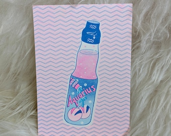 Aquarius Risograph Print | 5"x7"