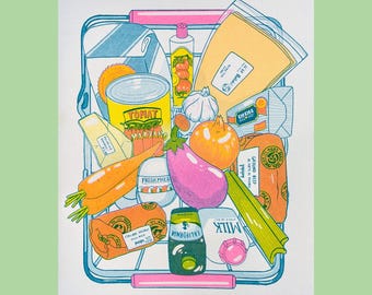 Party Lasagna | 8.5"x11" Risograph Print