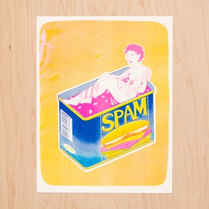 Spam Girlfriend Risograph Print | 11"x14" Risograph Print