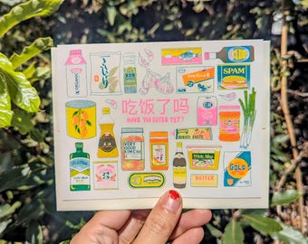Have You Eaten Yet? | Blank Greeting Card 4.25"x5.5"