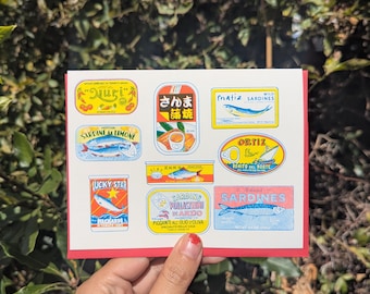 Tinned Fish | Blank Greeting Card 4.25"x5.5"