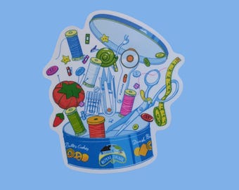 Butter Cooking Sewing Supplies Sticker | 2"x3"~