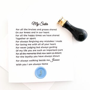 Biglietto di sorella, biglietto di compleanno per sorella, biglietti personalizzati per sorella da sorella, grazie per essere una sorella meravigliosa