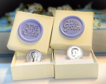 Lucky Sixpence wedding gift, Sixpence in her Shoe, Groom Sixpence, Something old wedding gift , Matching Lucky sixpence for Bride and Groom